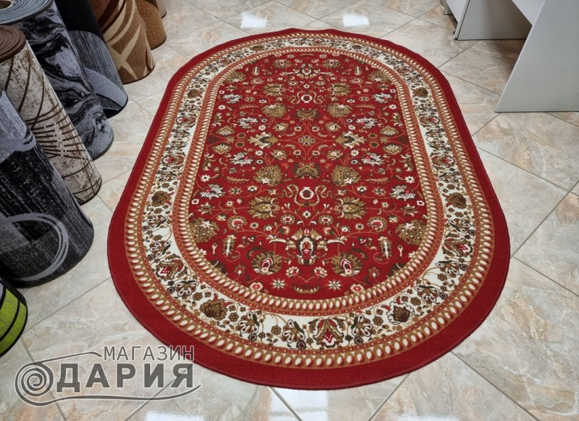 Мокетен килим ERIKA 8031 red елипса